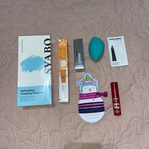 Beauty Bundle 7 Items Face Wash Lipstick Primer Hand Creme Brand New